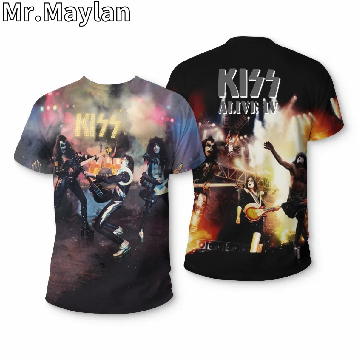 روك قبلة الفرقة بلا شيرت ثلاثية الأبعاد مطبوعة تي شيرت للرجال/النساء تصميم جديد الشارع الشهير تي شيرت أوم المتضخم تي شيرت بلايز A55 #2