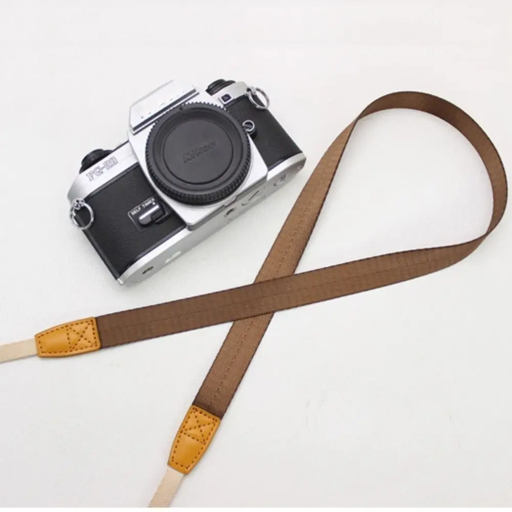 Camera Shoulder Neck Strap Belt Anti-Slip Adjustable Cotton Leather Strap For Nikon SLR Cameras Strap Camera Accessories