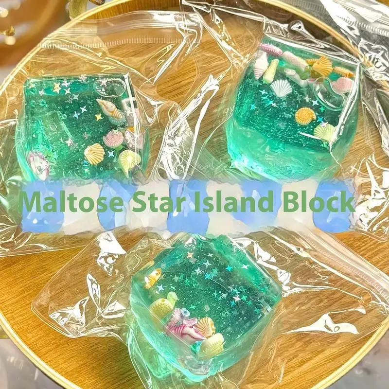 Stress-Reliever Fidget Toy by Taba, Squishy Ocean Cube Ball, Slow Rising Sensory Toy for Kids and Adults, 1 Piece