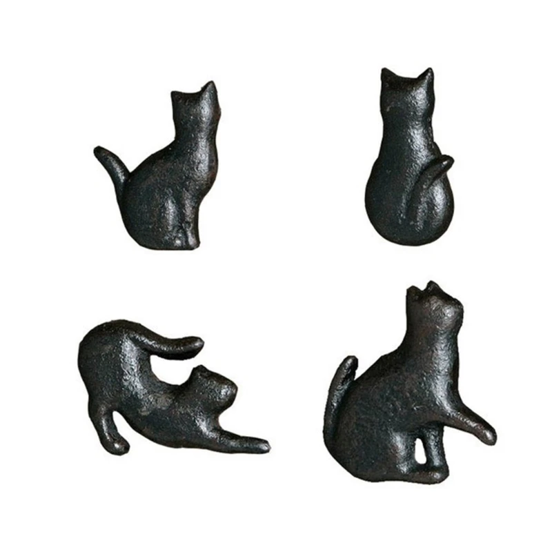 

4Pcs Cats Dressers Knob Kitchen Cabinet Door Handle Wardrobe Pulls Simple Drawer Knob Unique Furniture Hardware Dropship