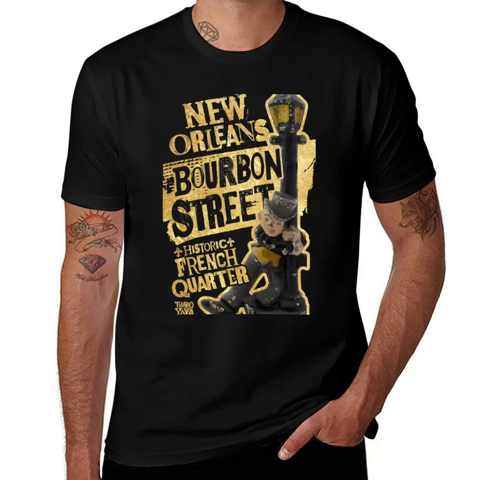 

Bourbon Street Lamp T-Shirt vintage anime shirt anime tshirt football t shirt plain t shirts men