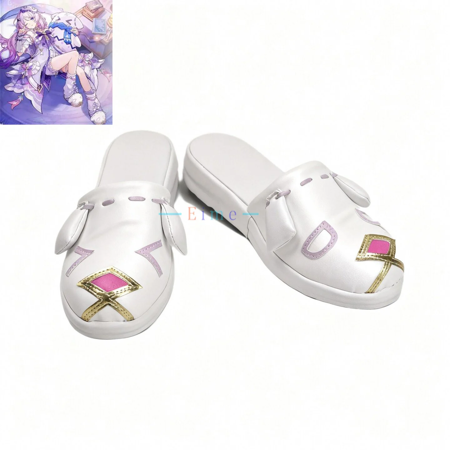 Game Genshin Impact Citlali Cosplay Shoes Rabbit Slippers Halloween Party Boots Big Size Pu Leather Shoes Custom Made