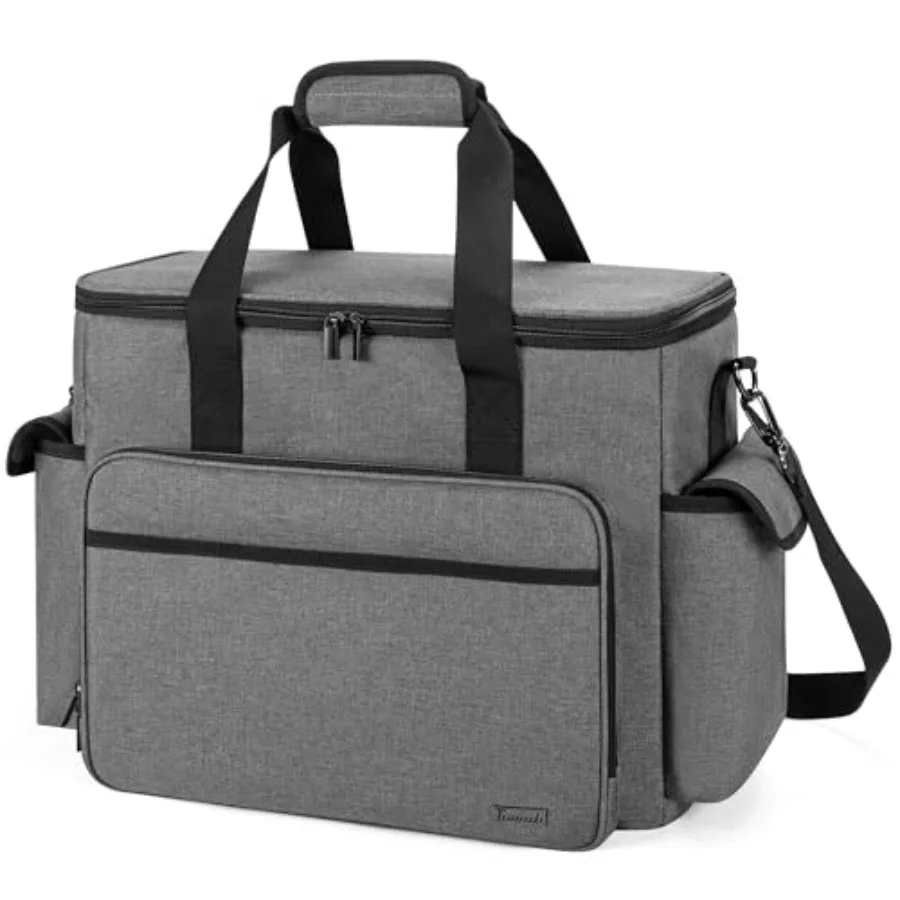 

Large Scrapbook Bag with Padded Laptop Sleeve Craft Bag Organizer Tote with Multiple Pockets for Scrapbooking Supplies and Art