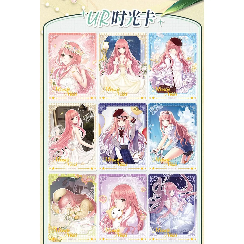 Original KAYOU Miracle Nikki Collection Cards Cute Beautiful Girl Game Elegant Gorgeous Fashionable Dress Cards Fans Love Gifts