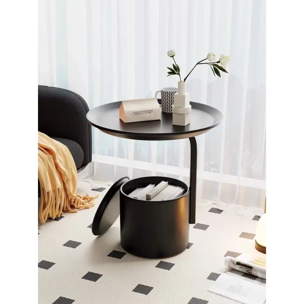 Creative light luxury iron bedside table living room sofa bedroom living room corner bedside table storage cabinet round table