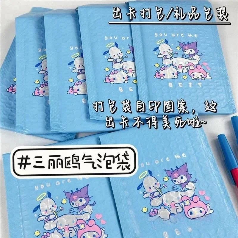 Sanrio Hello Kitty Bubble Bags Cinnamoroll Waterproof Shipping Bags Cartoon Packages Mailing Bag Shockproof Thickening Envelopes