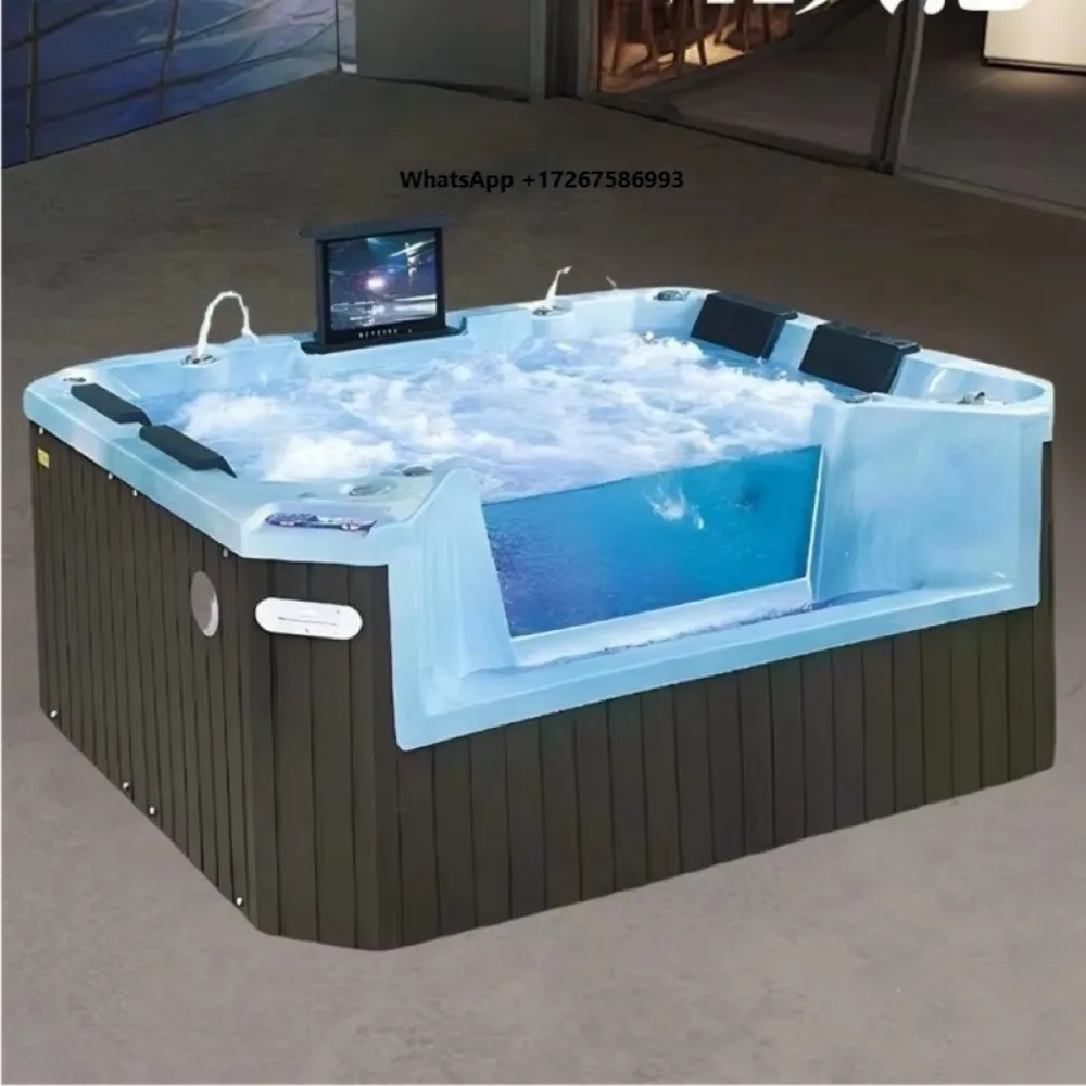Hot Spring Bath Pool Constant Temperature Heating SPA Tub with Massage Feature Surfing Modern Customized Design Portable Outdoor