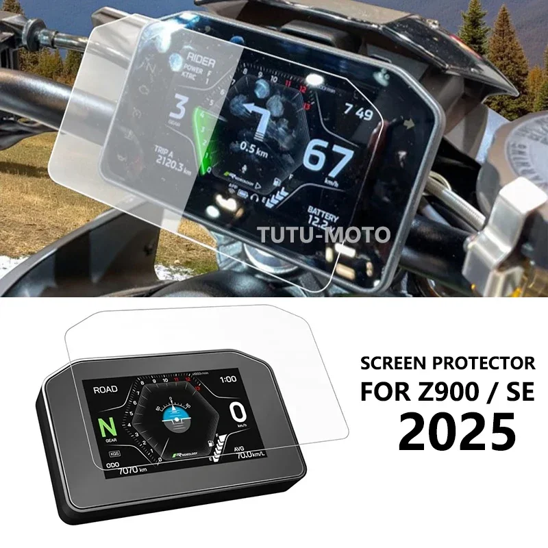 Para kawasaki z900 z 900 2025 novos acessórios da motocicleta scratch cluster tela painel de proteção filme instrumento