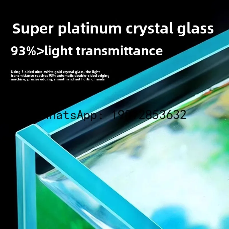 CZ   Filter Oxygen Generator Integrated Glass Tank Ultra-clear Square Tank Goldfish Tank No Water Change Needed