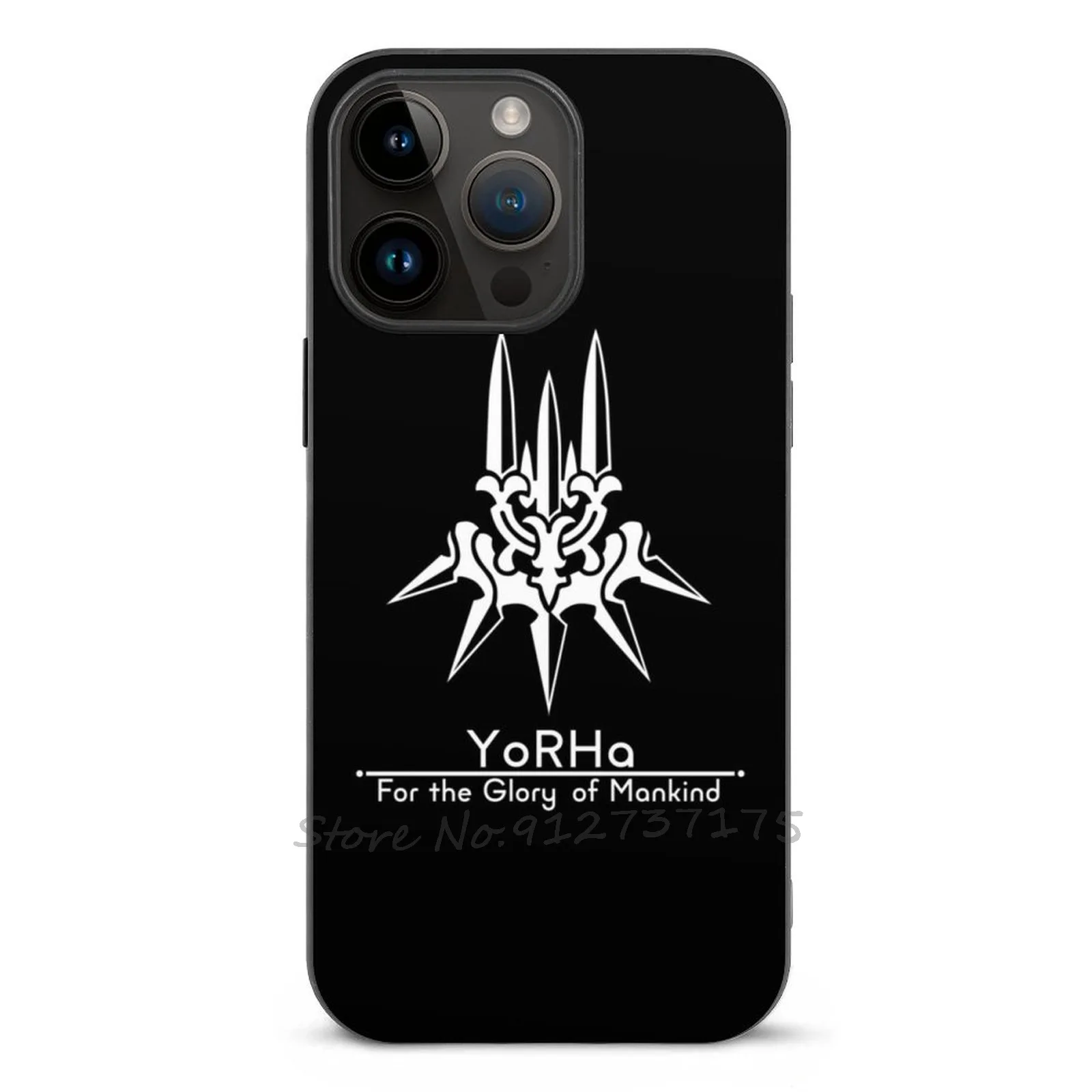 Yorha Motto Black Background Tempered Glass Case For Apple Iphone 15 14 13 12 Mini 11 Pro Max Xr 8 7 Plus Black Phone Case Nier