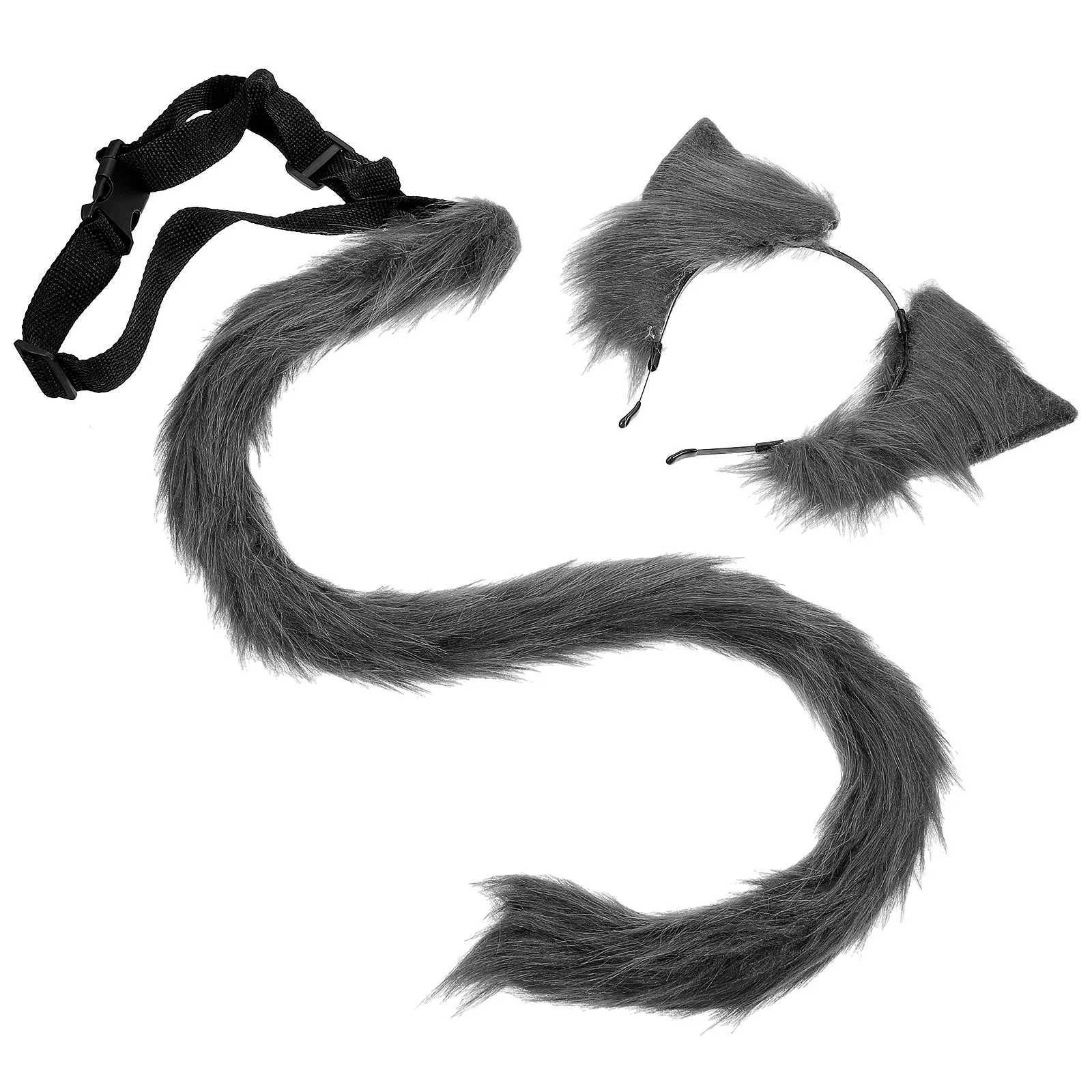 

Набор из повязки на голову с кошачьими ушками и хвоста, премиум-класса, для косплея, шикарный аксессуар для вечеринок, украшение для Хэллоуина