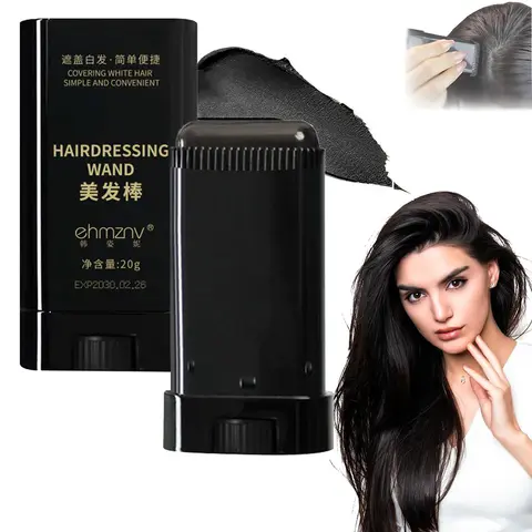 Peigne instantané 2 en 1 pour teinture capillaire, peigne de retouche, peigne de teinture pour cheveux imperméable et résistant à la sueur pour la couverture des cheveux gris, bâton de couleur pour barbe