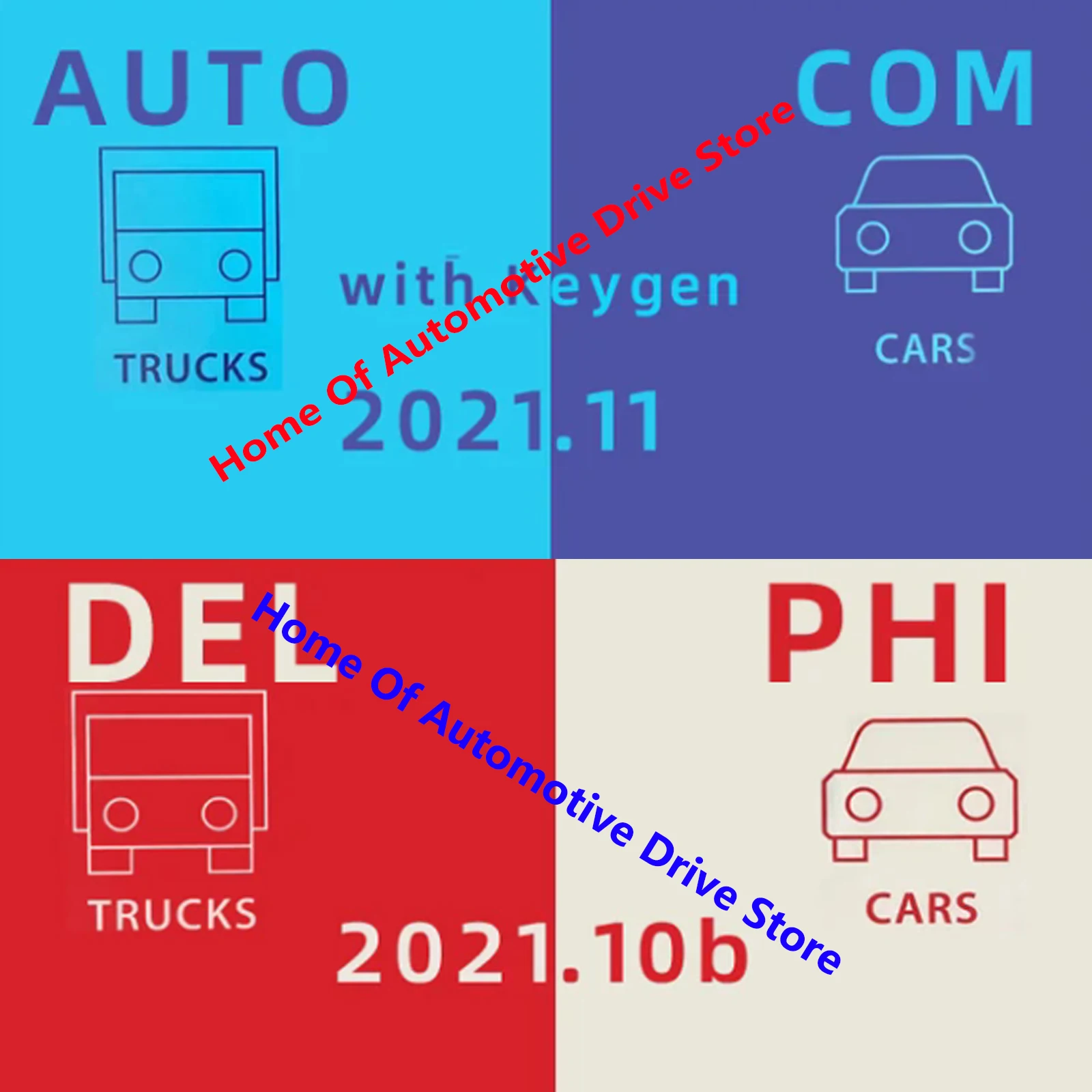 Диагностический инструмент OBD2, с програмным обеспечением keygen DS 2024, OBD2