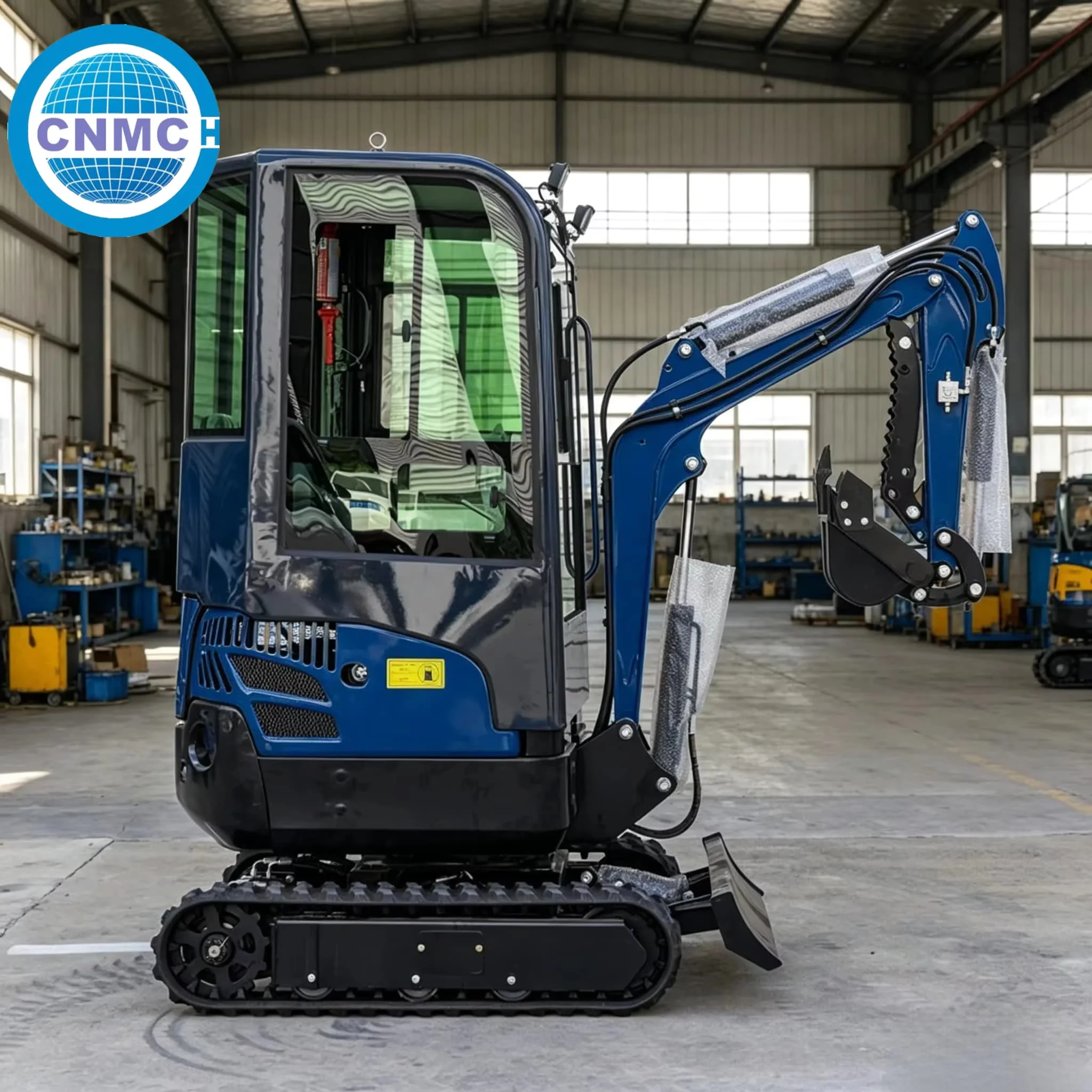 CNMC Crawler Mini Excavator 1.2 Ton Excavator Digger EPA CE Certification 13.5HP Compact Excavator With Cab Garden Farm Use