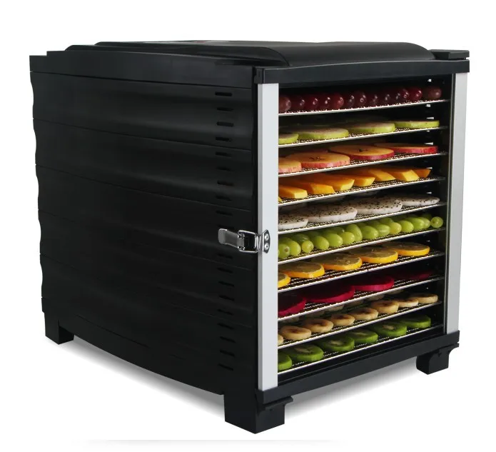 Factory Direct 10 Trays Large Capacity Food Dehydrator Stainless Steel Timed Dryer Fruit Vegetable Dehydration Machine