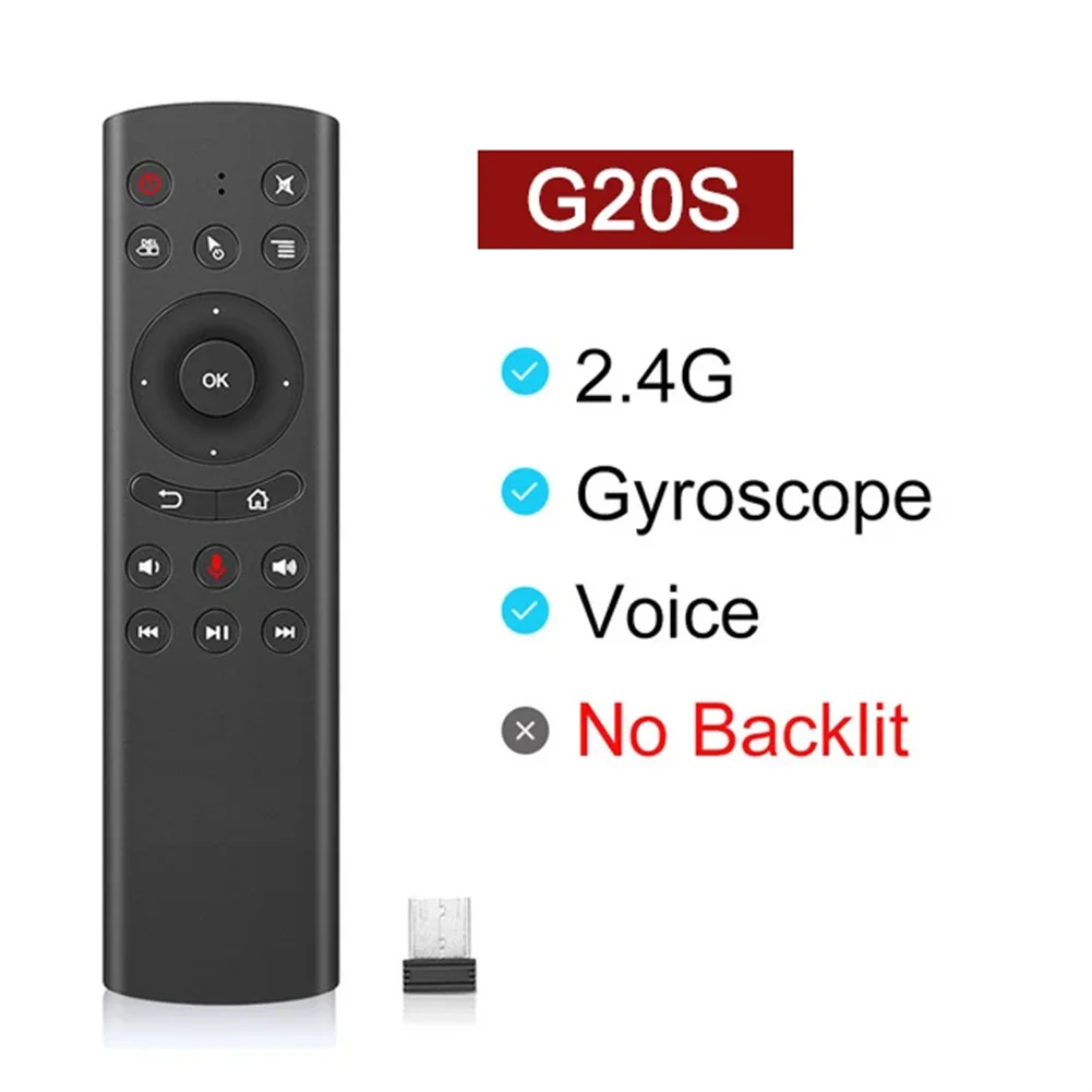 G20S Voice Gyroscope Remote Control With USB Receiver 3 In 1 Airborne Remote Control Mouse Built-in Mic For Android TV Box