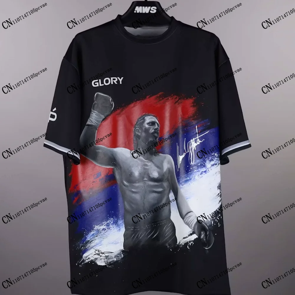 2026 Miloš Cvjetićanin Hand-Painted Shirt Glory Kickboxing - Collision 9: A True Work of Art, Autographed Heavyweight Match