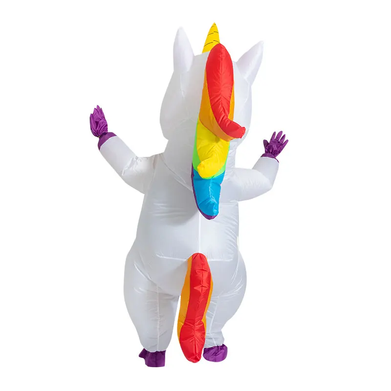 anime Inflatable Unicorn Costume Pink Full Body Unicorn Cosplay Costumes with Blower Funny Party Halloween Costume for Adult