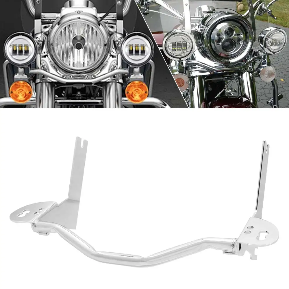 1PCS Motorcycle Front Spot passing Light Mounting Bracket Bar For Harley Ultra Limited SHRINE FLHTK SHRINE 2017–2023 #68712-94A