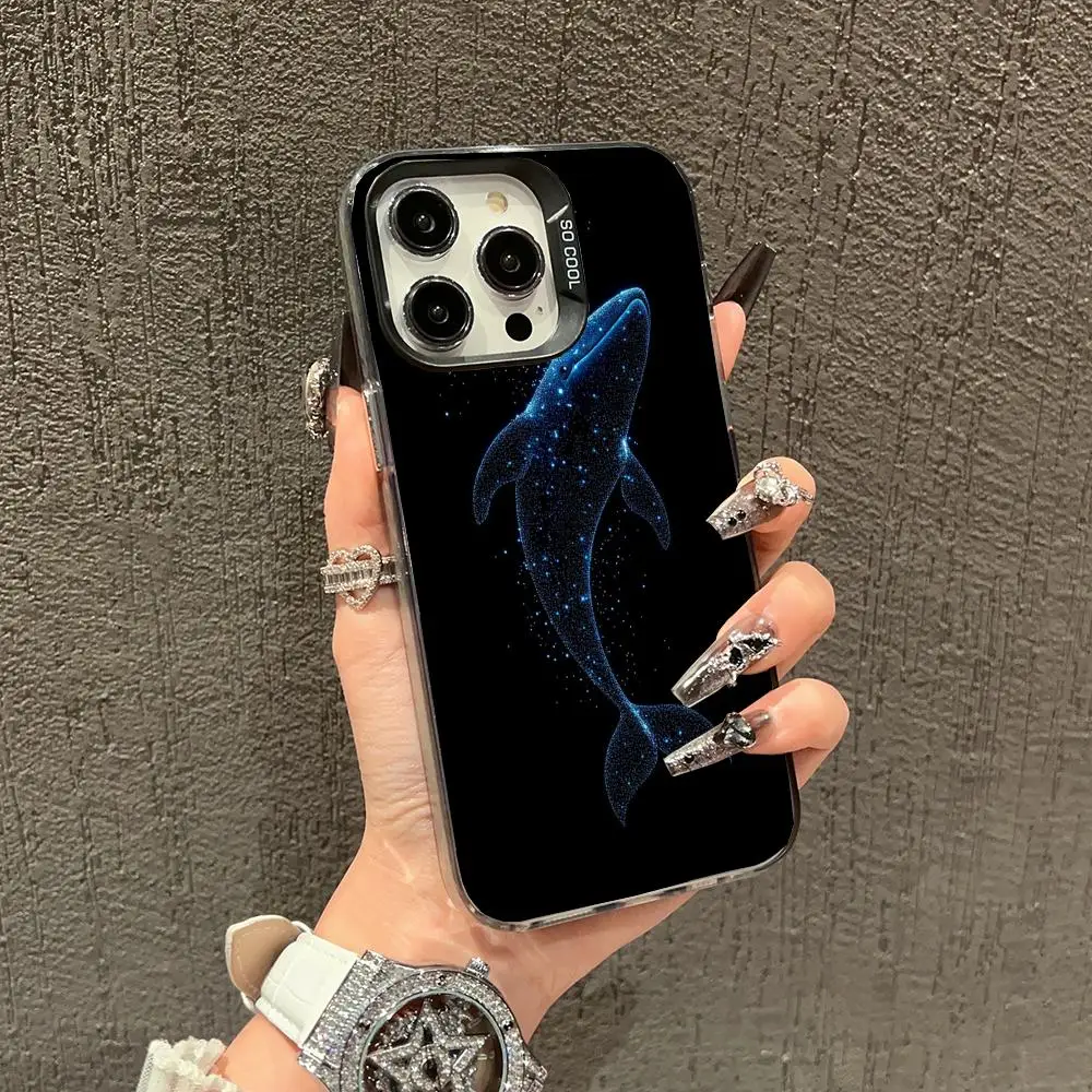 

Blue Whale Design Phone Case case for iPhone17 16 15 14 13 12 11 Pro/ Max/Plus shock-proof rear cover anti-fingerprint
