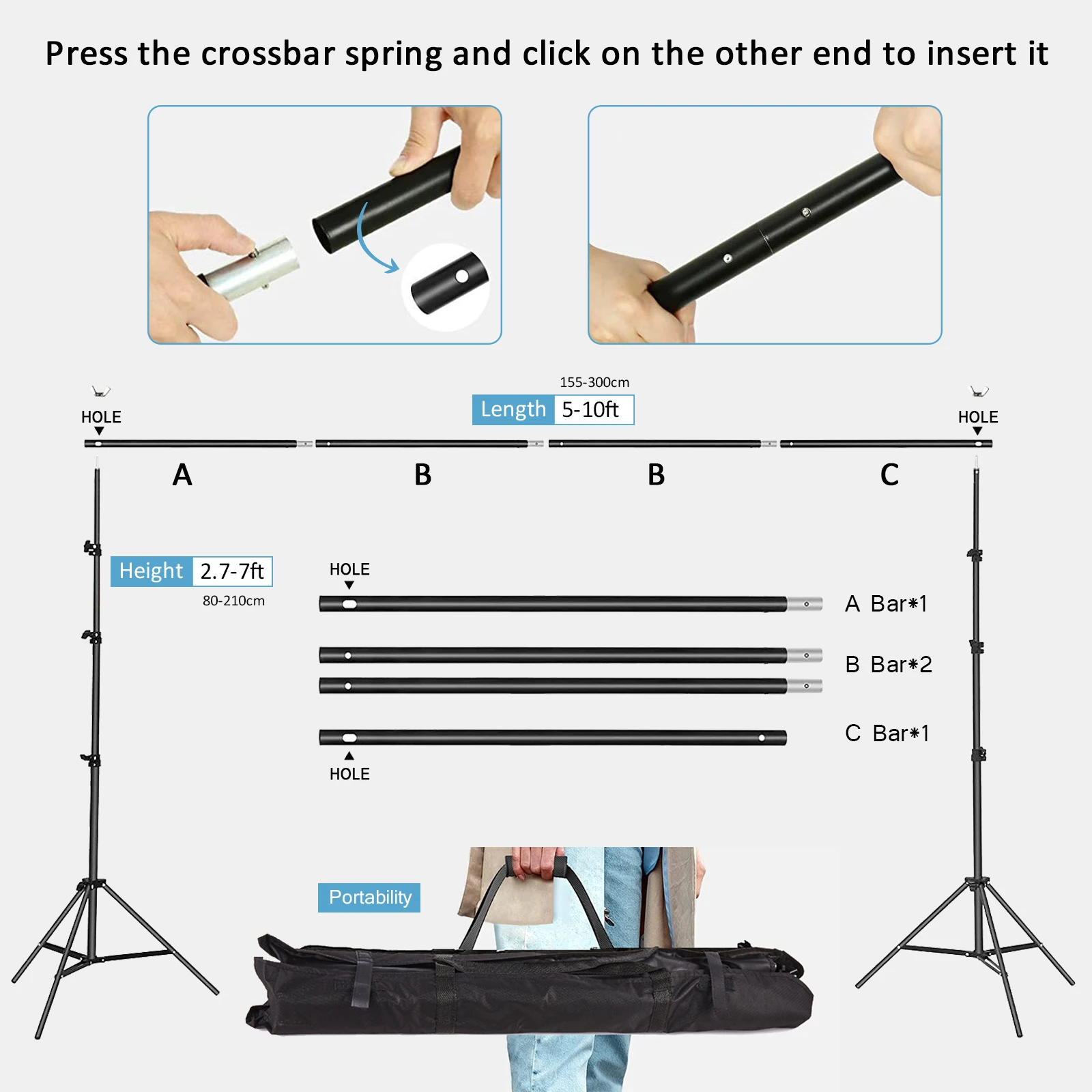 Photography Studio Backdrop Stand Photo Video Studio Background Stand Backdrop Support System Kit Scenery Shelf Frame Light Kit