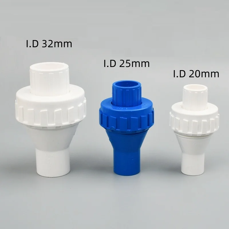 20~32mm PVC Belt spring One Way Non Return Check Valve Garden Watering Irrigation Water Pipe Connector Fittings Aquarium Adapter