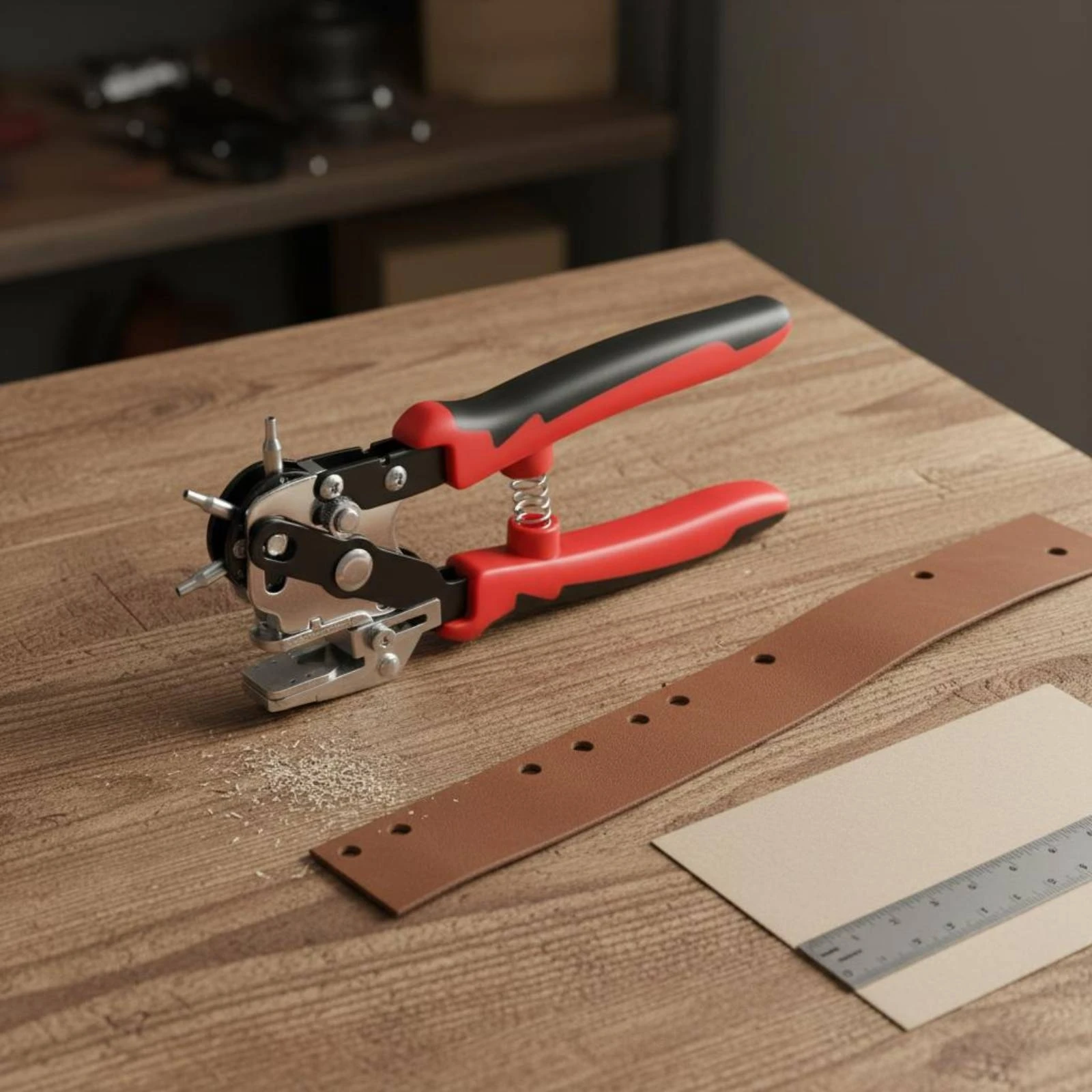 Leather Belt Hole Puncher Labo - огляд і ціна Leather Punch Revolving