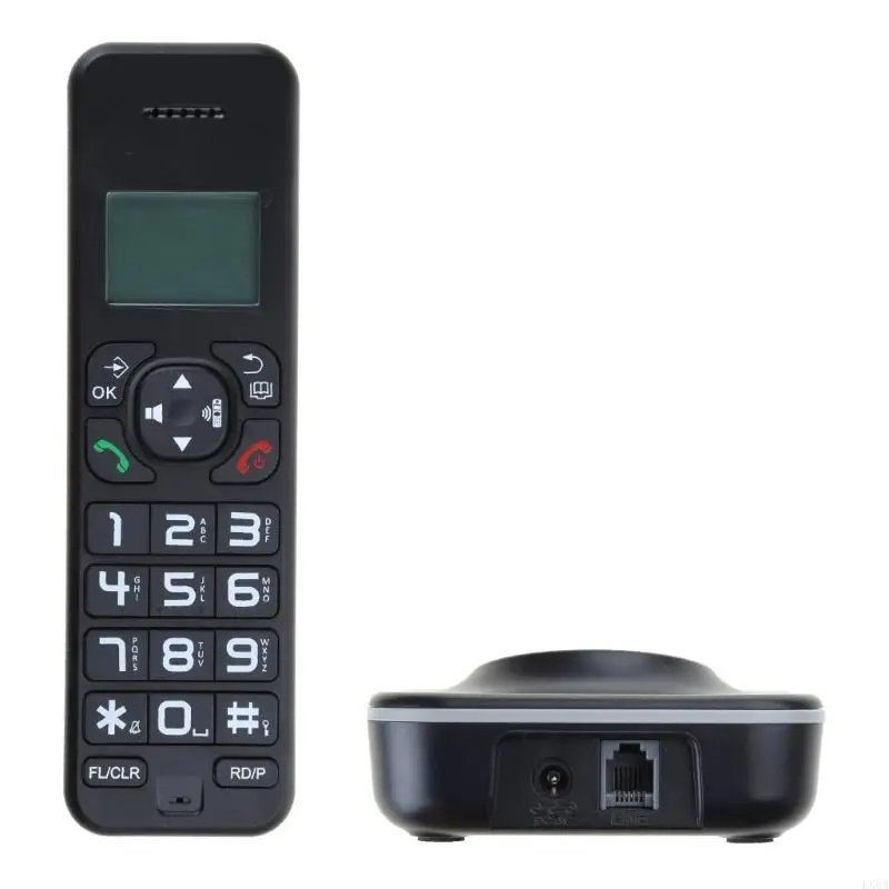 LX0B D1102B Стационарный стационарный беспроводной телефон, стильный, с многоязычным дисплеем вызывающего абонента, подсветкой и