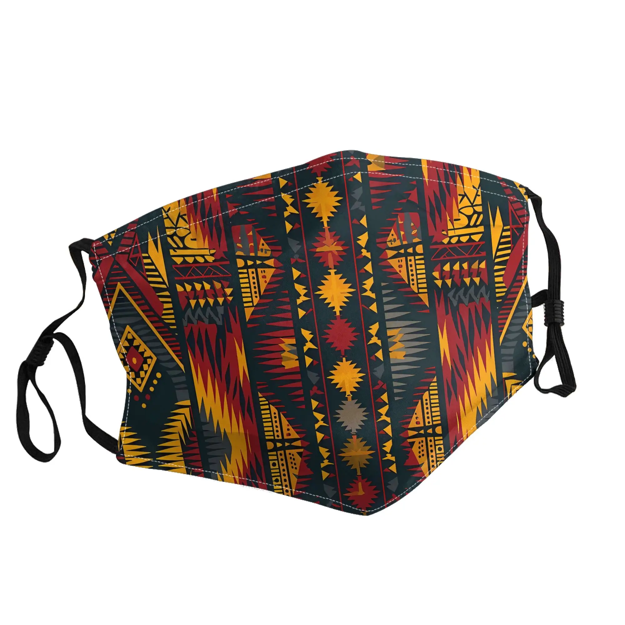 

African Kente Mask Unisex Outdoor Fashion Printed