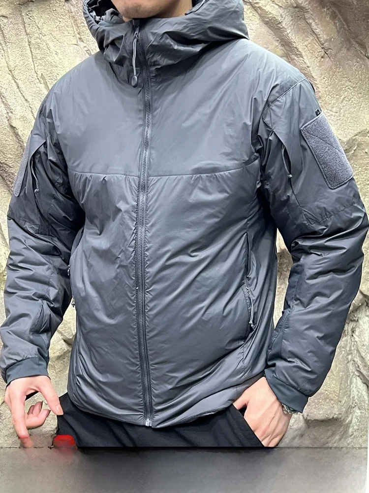 

Tactical Lightweight Winter Jaet for Men Thiened Cotton Padded Coat Youth Faion Stand Fit Outdoor Cold Resistant Coat