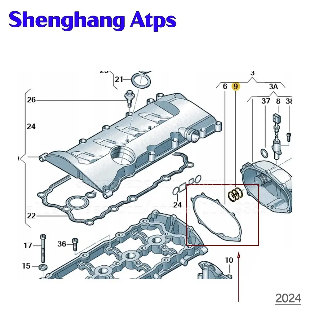 Timing Chain Housing Oil Control Seals Gasket Ring 06D103121B 06F198107A For Audi A3 A4 A6 TT VW Jetta GTI Passat Golf R 2.0L