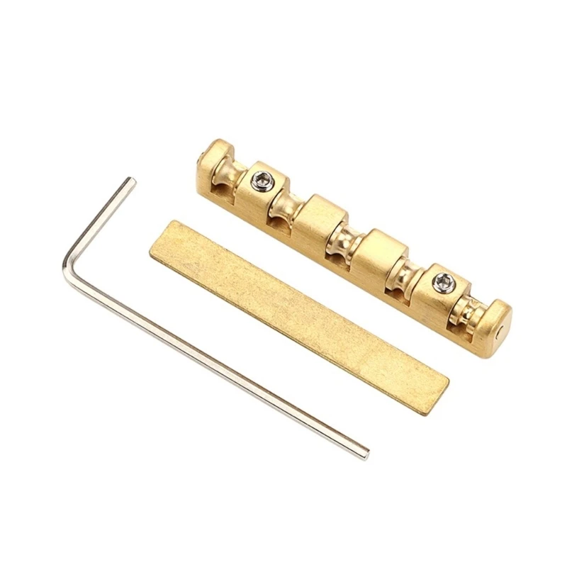 Height Adjustable Brass Roller Basses Nut 5 String Electric Basses Top Nut Music Instrument Parts Easy to Install