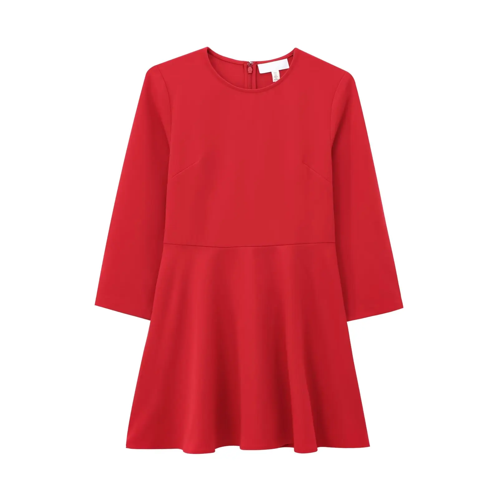 JNLEAOG 新作 レディースファッションデザイン Aラインワンピース フレアスカート裾 斜めストライプ柄 フレンチスタイル 長袖 丸首 カジュアルワンピース