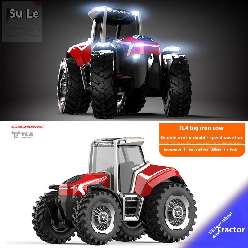 

CROSSRC TL4 large iron ox tractor 1/8 remote control electric four-wheel drive off-road vehicle differential lock RC model car