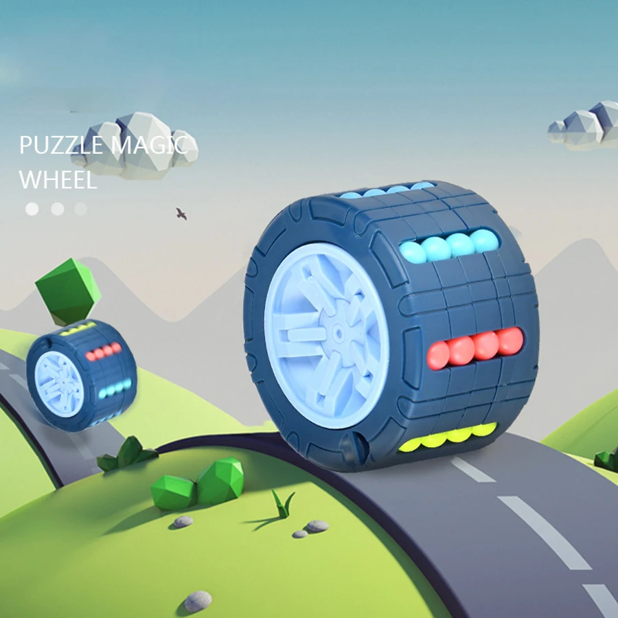 ثلاثية الأبعاد اسطوانة مكعب لعبة السحرية الفول الدوران تدوير الشريحة لغز ألعاب تخفيف التوتر الأطفال التعليمية مونتيسوري ألعاب الرضع هدية #2