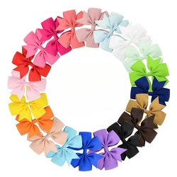 Candy Colors Solid Grosgrain Ribbon Bows Clips Hairpin Girl's Hair Bows Boutique Hair Clip Kids Headware Kids Hair Accessories