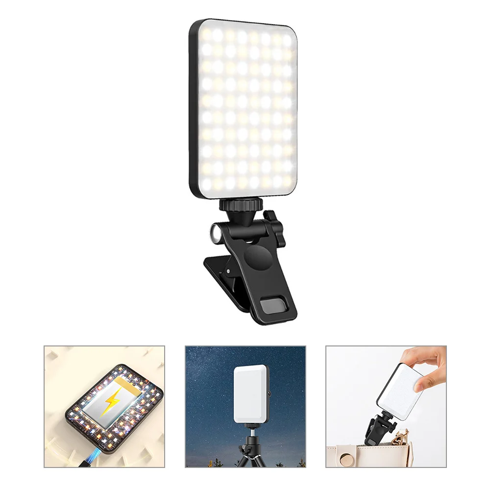 Computer LED Video Light Work Laptop for Makeup Ring Adjustable Camera Circle Microphone