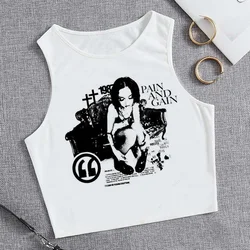 Y2K Print tank top yk2 trashy goth crop top girl aesthetic gothic 2000s yk2 crop top
