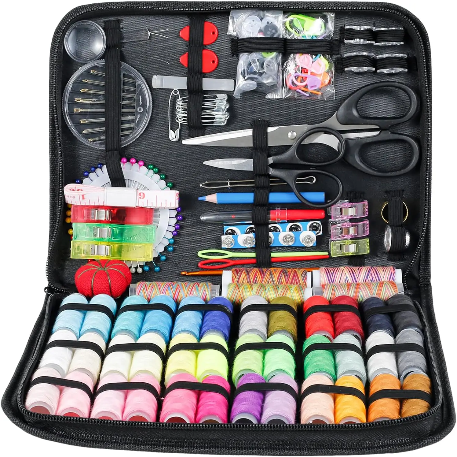 Kits de costura DIY, conjunto de caja de costura multifunción para acolchado a mano, costura, hilo de bordar, accesorios de costura, Kits de costura