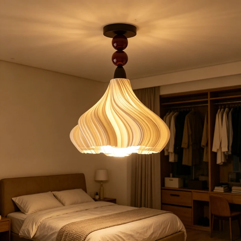 French Modern Pleated Skirt Pendant Lights Dining Room Decor Chandelier Bedroom Warm Romantic Atmosphere Hanging Lamps Led 2026