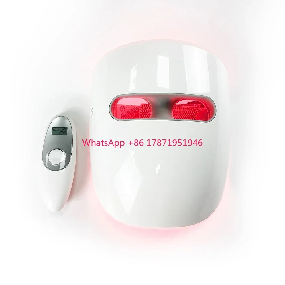 Suyzeko OEM ODM LED Facial Beauty Mask Blue Red Light Therapy Mask for Anti Aging Skin Whitening