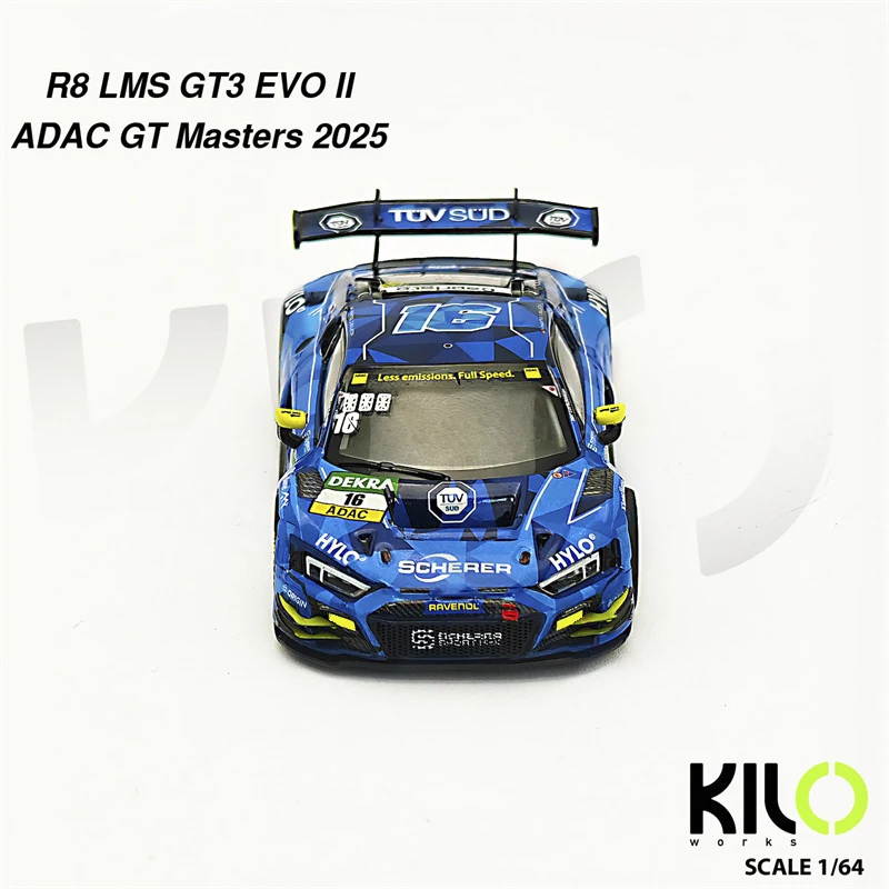 

1:64 R8 LMS GT3 EVO II ADAC GT Masters 2025 No.16 Diecast Collector's Vehicle Model Car