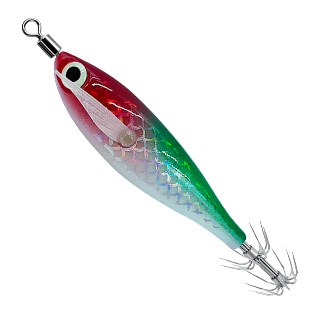 خطاف الحبار المضيء يتوهج في طُعم الحبار الداكن للصيد الليلي (أحمر وأخضر)