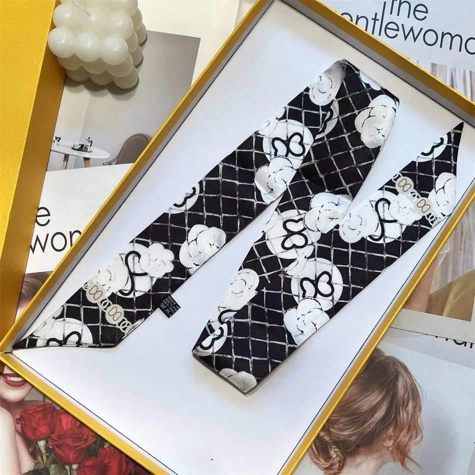 

Chic Camellia Design Long Scarf Women Multi-Purpose Headband and Neck Scarf Lightweight Breathable Scarf Fashion Accessories
