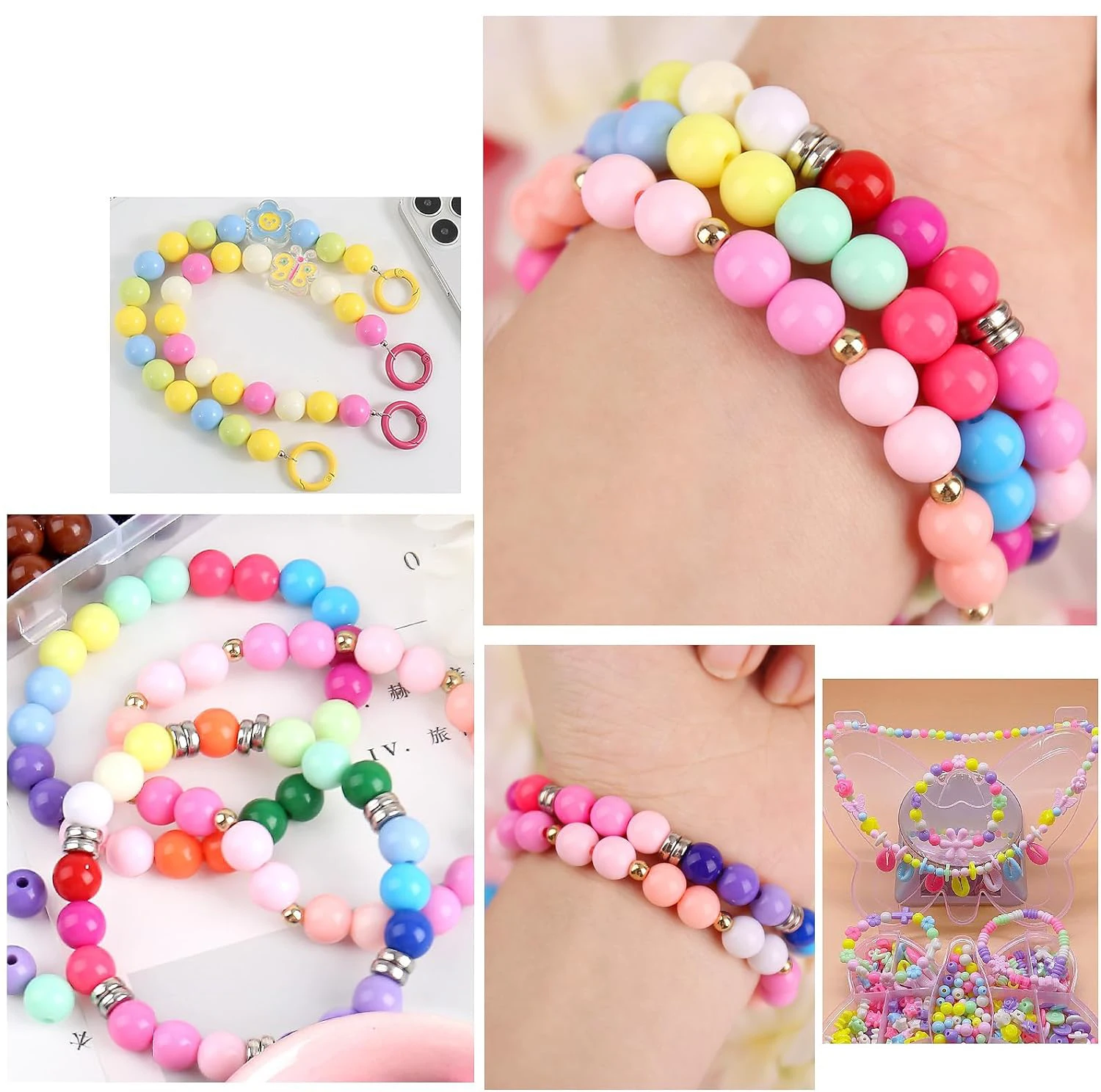 50-300pcs Acrylic 6/8/10/12/14/16mm Round Bead For Jewelry Making Fashion Necklace Bracelet Earrings DIY Personalize Accessories - view 2