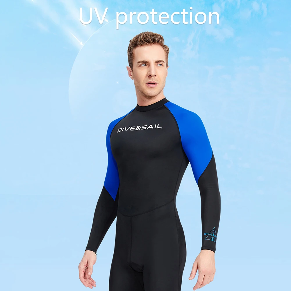Uomo Diving Skin Abbigliamento Manica lunga Protezione solare Snorkeling Surf Costume da bagno Resistente al freddo Antigraffio Traspirante Accessori da esterno