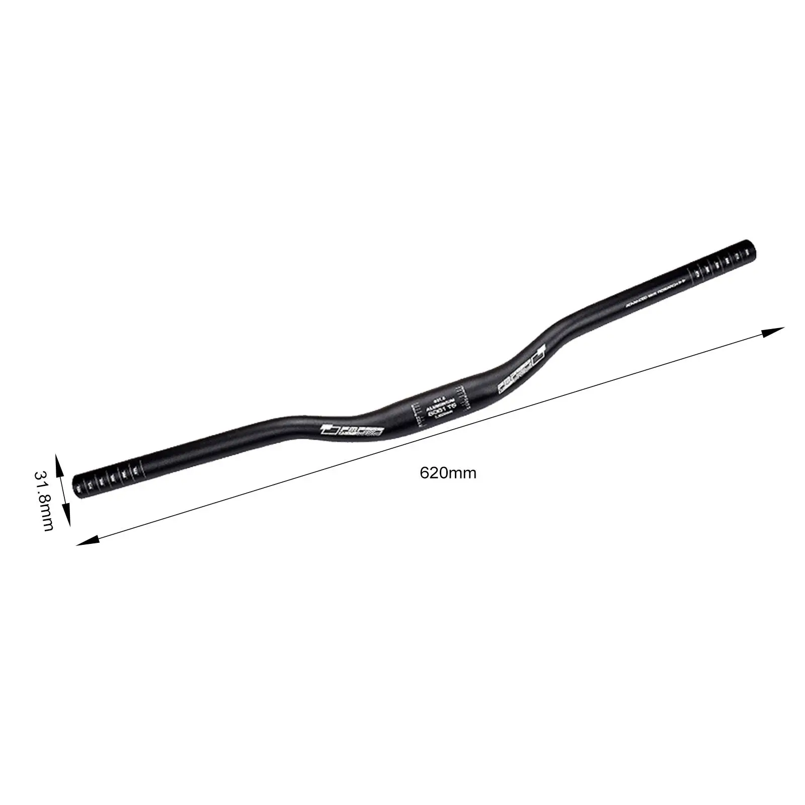 مقود الدراجة الجبلية، مقود الدراجة، 31.8 مم قوي وخفيف الوزن وطويل 620 مم، قضيب مقود لدراجات الطرق