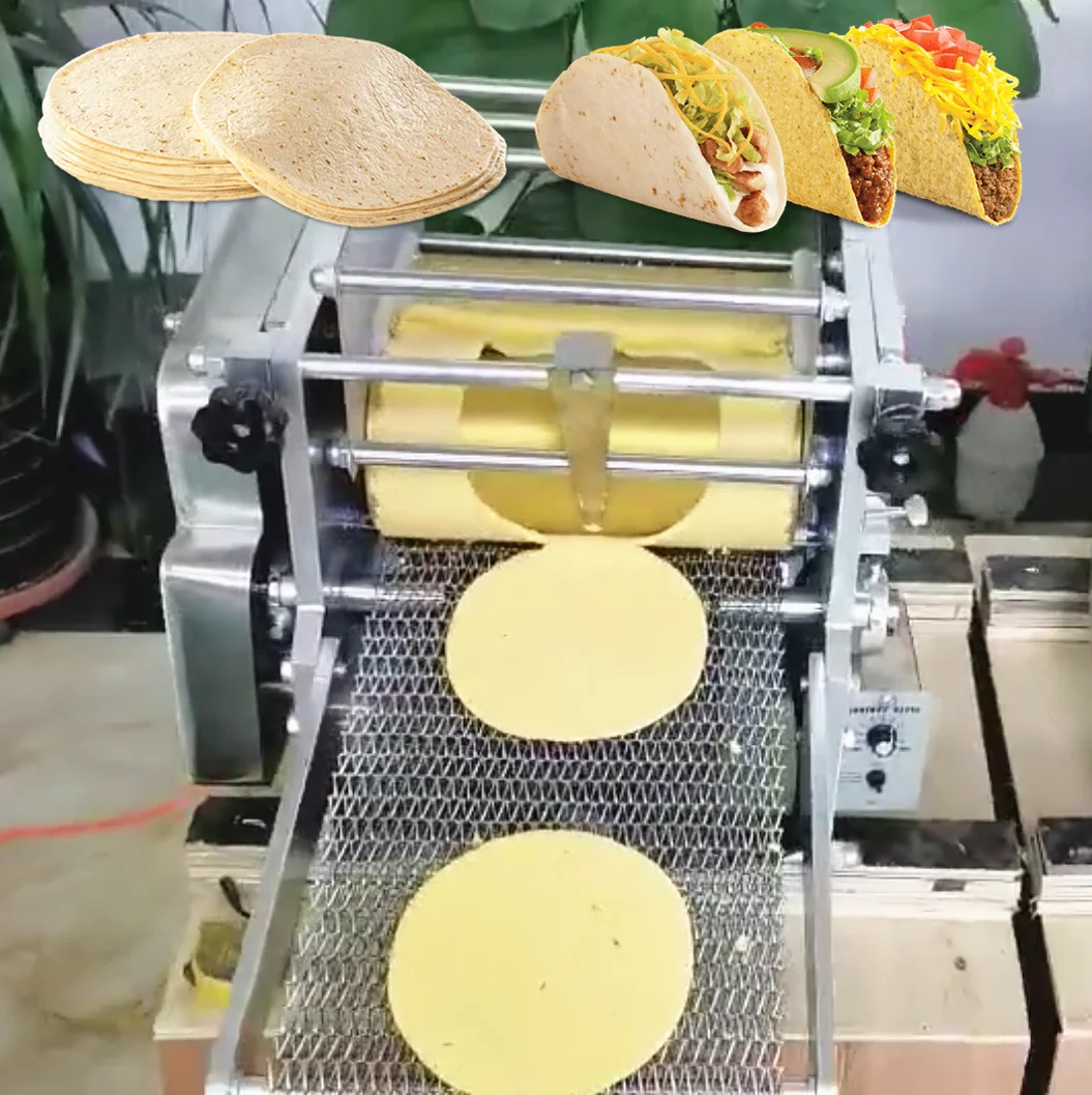 

Full Automatic Industrial Flour Corn Mexican Tortilla Machine Taco Roti Maker Press Bread Grain Product Tortilla Making Machines