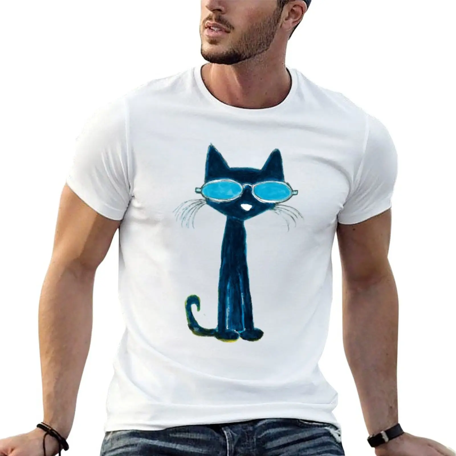 

pete the cat T-Shirt t shirts for man graphic vintage t shirt custom print T-Shirt