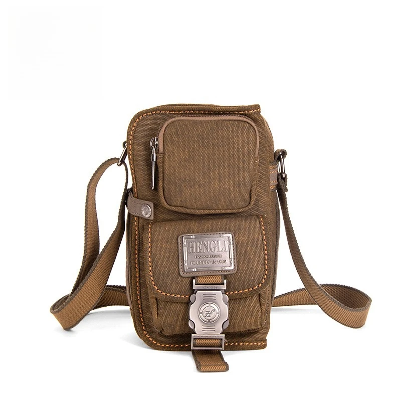 Canvas Versatile Casual Shoulder Messenger Bags For Men Retro Travel Bag